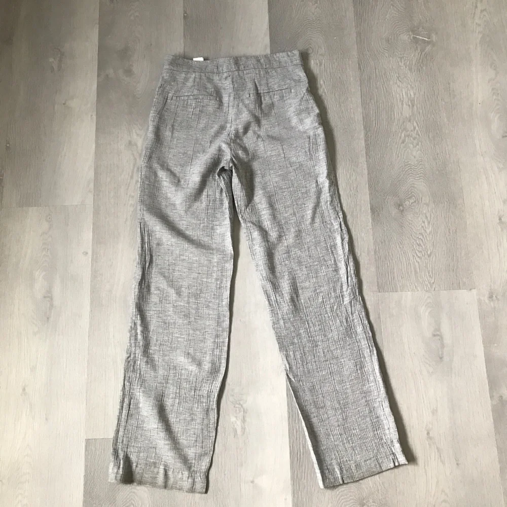 ZARA GRAY TROUSER PANT STRAIGHT LEG CREPE WOMENS SMALL